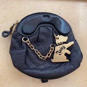 Juicy Couture Black Clutch Purse Hand Bag Wristlet Schnauzer Dog Lover